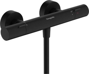 Baterie dus termostatata Hansgrohe Ecostat Fine negru mat