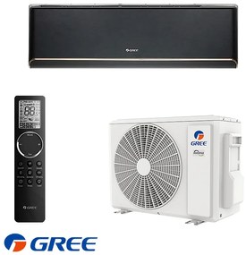 Aparat de aer conditionat inverter Gree Airy GWH09AVCXB-K6DNA1B, 9000 BTU, 19 m², A+++/A++, Wi-Fi, R-32, Negru