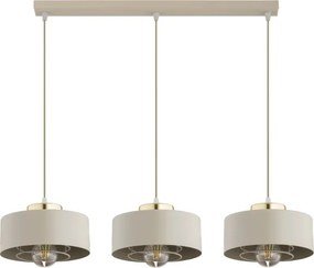 Brilagi - Lustră pe cablu SPRING 3xE27/60W/230V bej/auriu