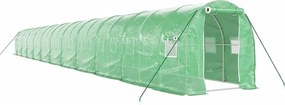 vidaXL Seră cu cadru din oțel, verde, 44 m², 22x2x2 m