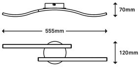 Lustră LED aplicată GO 2xLED/6W/230V Briloner 3449-015