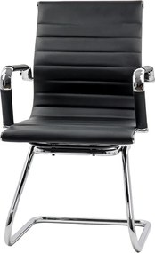 RESIGILAT - Scaun sedinta si sala vizitatori din piele eco OFF 806 negru