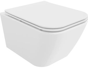 Mexen Madox vas de toaletă Rimless cu capac slim cu închidere lentă, duroplast, Albă - 30154000