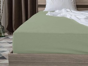 Cearceaf de bumbac pentru patut copii verde deschis 60 x 120 cm