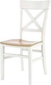 Scaun Tutti, stejar/alb, lemn de fag, 44X56X90 CM