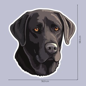 PIPPER. Autocolant Labradorul negru mărimea: 60cm