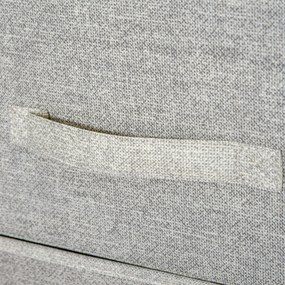 HOMCOM Mobilier de depozitare șifonier modern 3 sertare din material textil, cadru din oțel și placă de particule, 45 x 30 x 71 cm, gri | Aosom Romania