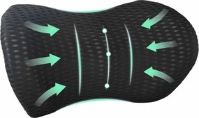 vidaXL Perna pentru spate Negru 46 x 24 x 11 cm Spumă cu Memorie