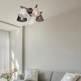 Lustră LED aplicată Brilagi ANTHONY 5xE14/40W/230V stejar nuc