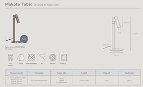 Lampa de masa cu spot design minimalist Makoto