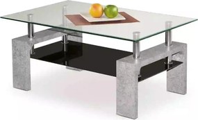 Masuta DIANA INTRO, transparent/gri beton, 100x60x45 cm