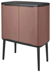 Coș Brabantia Bo Touch 1008856, 11+23 l, Deschidere lină și silențioasă, Deschidere mare, Finisaj satinat, Maro