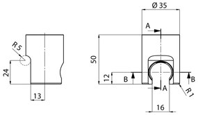 Suport pentru capul de duș auriu din alamă ø 3,5 cm – Sapho