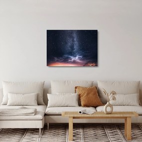 Tablou pe sticlă cu cerul înstelat (70x50 cm)