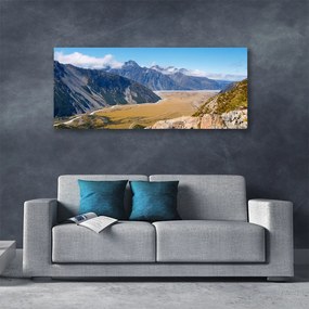 Tablou pe panza canvas Muntii Valley Peisaj Albastru Maro