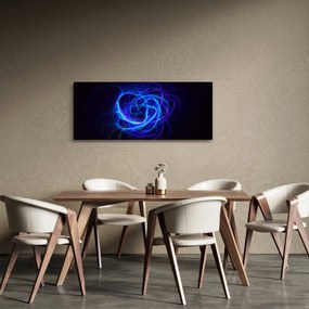 Tabloul cu ghem albastru abstract (120x50 cm)