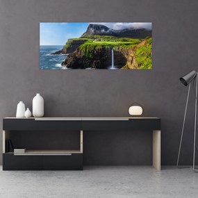 Tablou - Cascada Múlafossur (120x50 cm)