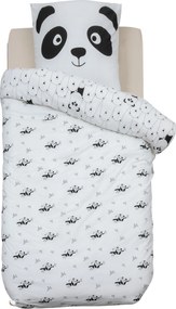 Lenjerie de pat pentru copii PANDA, bumbac, 140 x 200 cm
