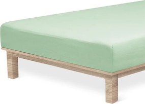 decoDoma Cearșaf elastic jersey cu elastan verde 180 x 200 cm