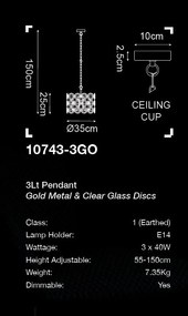 Lustra/pendul design elegant Belle 3LT