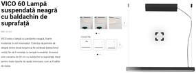 Lustra LED suspendata design modern minimaliat VICO I 60cm