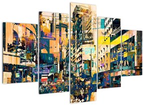 Tablou abstacțiunii pictate (150x105 cm)