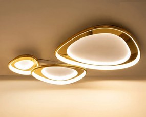 Plafoniera LED CCT cu telecomanda AREA 3 auriu