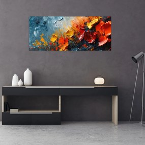 Tablou - Pictură abstractă de flori III. (120x50 cm)