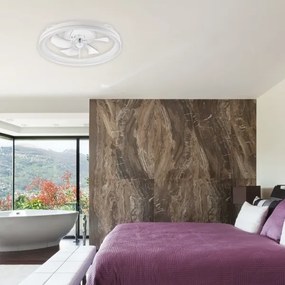 Plafonieră LED cu ventilator FARGO LED/37W/230V alb + telecomandă