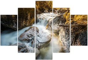 Tablou - Râul din pădure (150x105 cm)