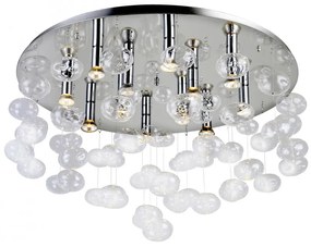 Lustra moderna aplicata design deosebit 80cm Luvia clar