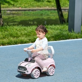 AIYAPLAY Mașină de Jucărie Per Copii 18-36 Luni a Acționare Manuală, Roz | Aosom Romania