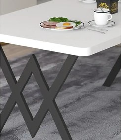 Masa bucatarie texturata, alb, 120x80x75 cm, A0101