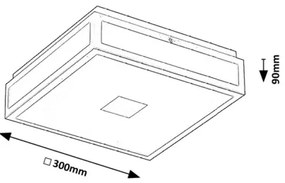 Rabalux 75031 - Plafonieră LED pentru baie ZOYA LED/18W/230V IP44 neagră