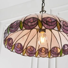 Endon 64176 - Lustră pe lanț Tiffany HUTCHINSON 1xE27/60W/230V Ø 40 cm