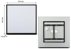 Plafonieră LED dimabilă Brilagi SLIMFRAME LED/36W/230V 45x45 cm negru + telecomandă