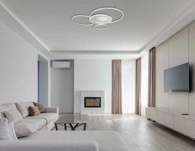 Globo 48466-70ASH-LED St plafonieră INVERTINA 70W/230V Wi‑Fi Tuya crom + telecomandă