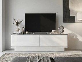 Dulap TV ALVIN 135 cm, alb/argintiu