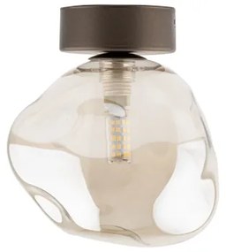 Plafonieră LAVA 1xG9/8W/230V bronz/bej fumuriu