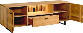 Comodă TV stejar masiv Urban, 179 × 49 × 62,5 cm