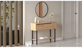 Măsuță consolă Otto 12 (cu oglindă) (nuc + negru). 1106473