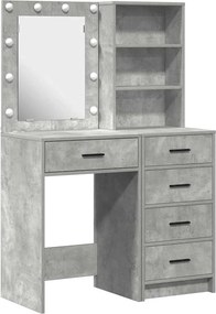 vidaXL Masă de Machiaj 2 pcs Gri 50 x 41 x 135 cm Lemn compozit