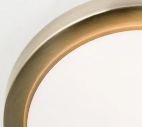 Plafoniera iluminat baie, protectie IP44, diametru 32cm, Fato antique brass
