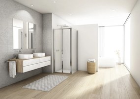 Cabina de dus 80x120 cm, cu usa pliabila culisanta, crom, Ronal Divera 800 mm, 1200 mm, Crom