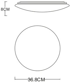 Globo 483888-24 - Plafonieră LED PIERRE 1xLED/24W/230V