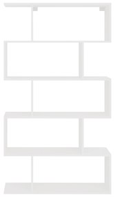 Biblioteca Kimo, 5 Casete, Alb, 90 x 20 x 160 cm