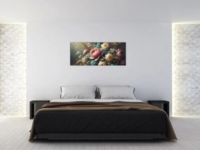 Tablou - Natură moartă cu flori - pictură (120x50 cm)