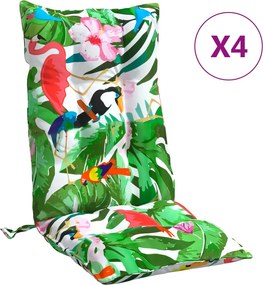 vidaXL Perne de scaun spătar înalt, 4 buc., multicolor, textil oxford