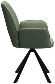 Scaun de dining verde închis cu cotiere Graham – Actona