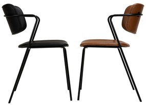 Scaun cu husă din piele artificială DAN-FORM Denmark Zed, maro